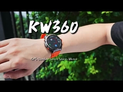 KW360 AMOLED GPS & AI スマートウォッチ リアルタイムアクティビティ & スリープトラッカー AI Q&A 5ATM 防水
